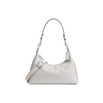 COACH Juliet Coated Canvas Shoulder Bag Large Size Women's Silver & Chalk CAM23-LHXUN