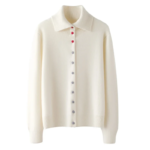 Exquisite 100% Cashmere Grace Comfort Knitted Turn-Down Collar Cardigan Sweater Autumn Winter Warm Soft Women's Clothing Tops
