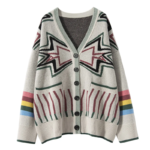 High Quality Women 100% Cashmere Sweater Preppy Style V-neck Cardigan Knitted Cashmere Knitwear Autumn Winter Clothes Tops