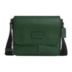 COACH Leather Shoulder Bag, Crossbody Bag Medium Size Unisex Hunter Green CY798-QBAR2